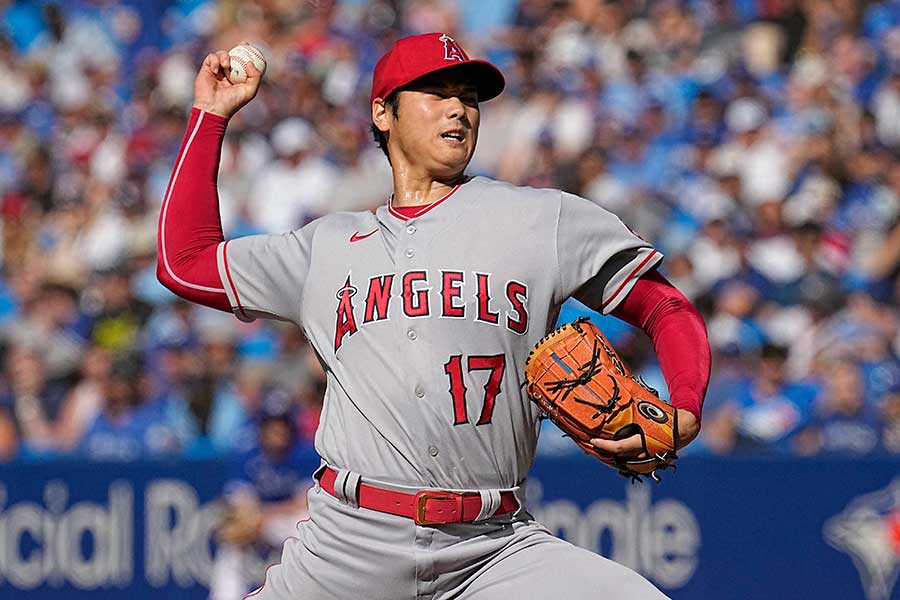 ブルージェイス戦に先発したエンゼルス・大谷翔平【写真：ロイター】