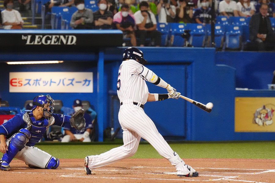 50号3ランを放ったヤクルト・村上宗隆【写真：荒川祐史】