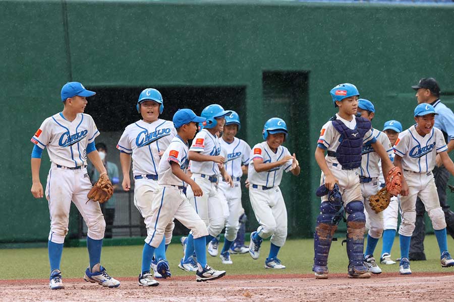 石川の少年野球チーム「中条ブルーインパルス」【写真：加治屋友輝】