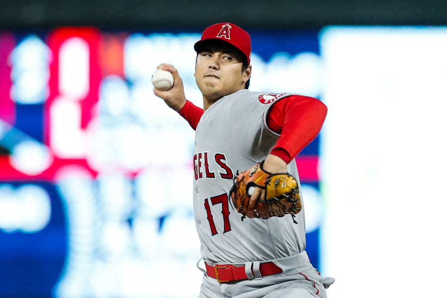 ツインズ戦に先発したエンゼルス・大谷翔平【写真：Getty Images】