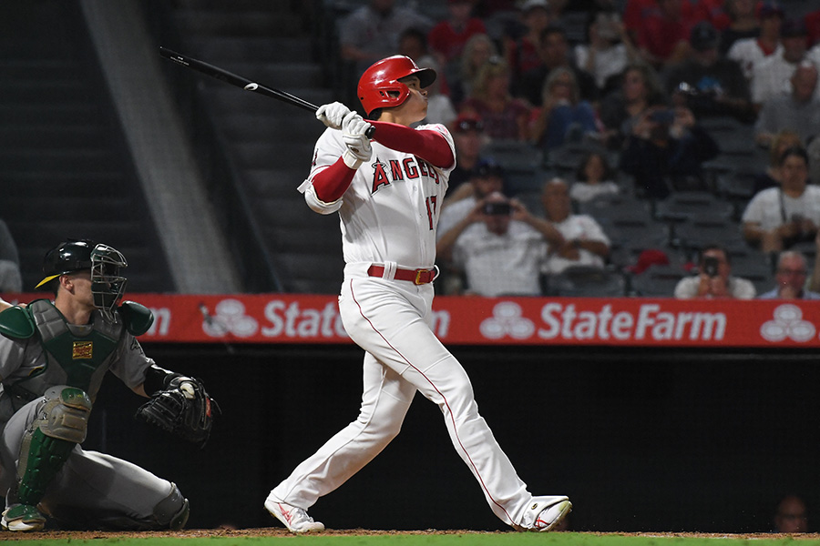 左前打を放ったエンゼルス・大谷翔平【写真：ロイター】