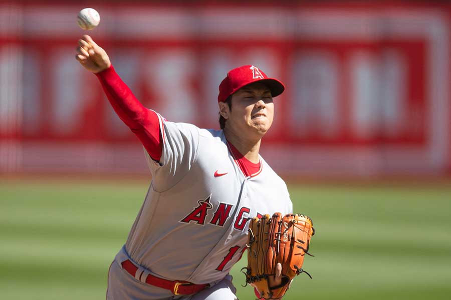 アスレチックス戦に先発したエンゼルス・大谷翔平【写真：ロイター】