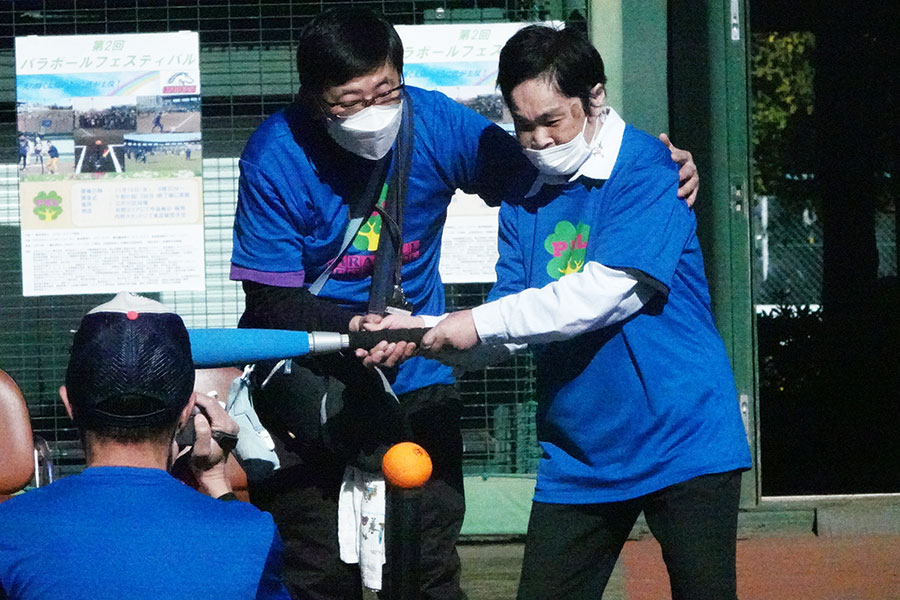 障がい者の野球「パラボールフェスティバル」が開催された【写真：川村虎大】