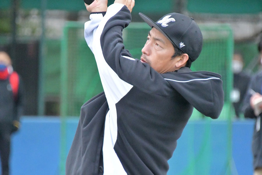 野球教室を開催した阪神、ロッテで活躍した鳥谷敬氏【写真：上野明洸】