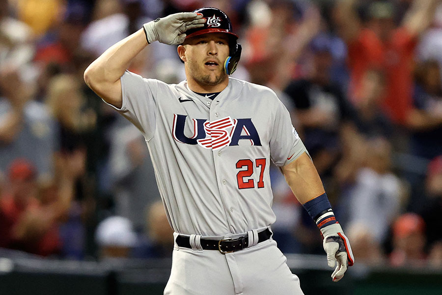 WBCアメリカ代表のマイク・トラウト【写真：ロイター】