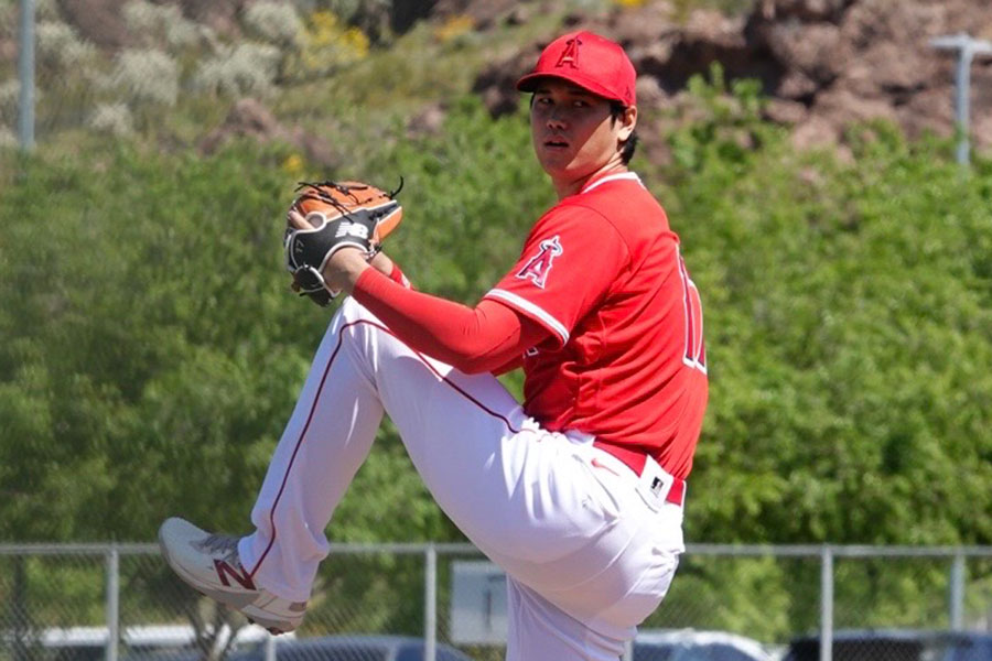 マイナー戦に登板したエンゼルス・大谷翔平【写真：小谷真弥】