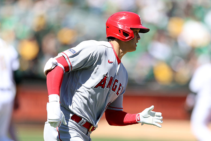 アスレチックス戦に出場したエンゼルス・大谷翔平【写真：Getty Images】