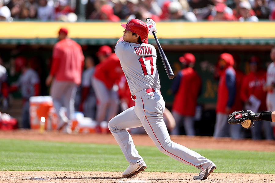 1号ソロを放ったエンゼルス・大谷翔平【写真：Getty Images】