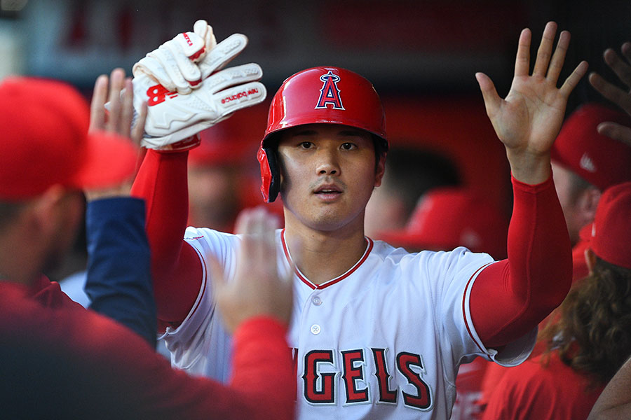 ブルージェイズ戦で勝利に貢献したエンゼルス・大谷翔平.【写真：Getty Images】