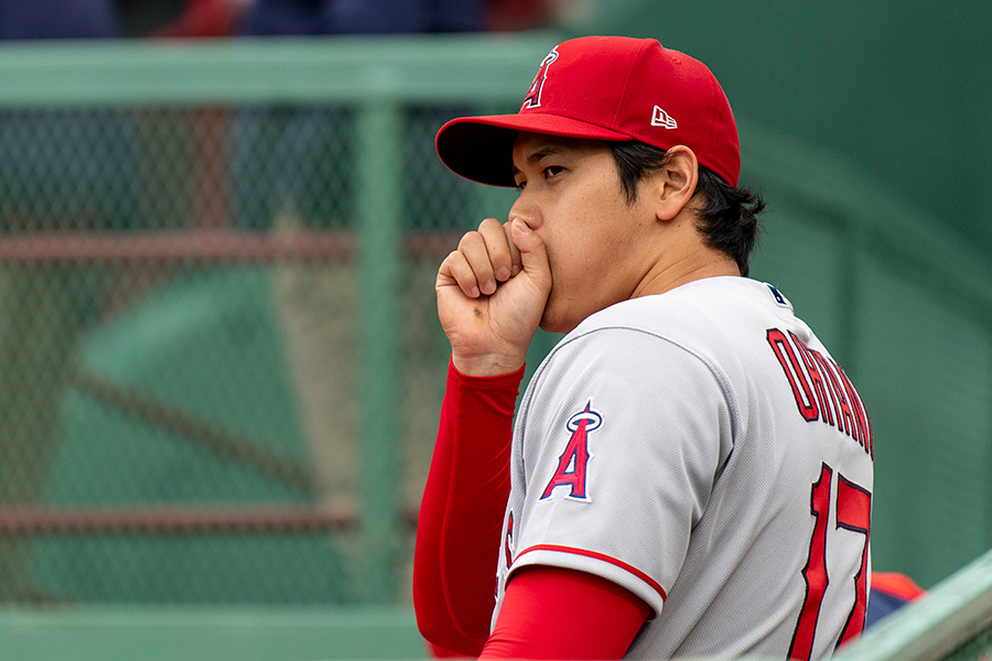 レッドソックス戦に先発したエンゼルス・大谷翔平【写真：Getty Images】