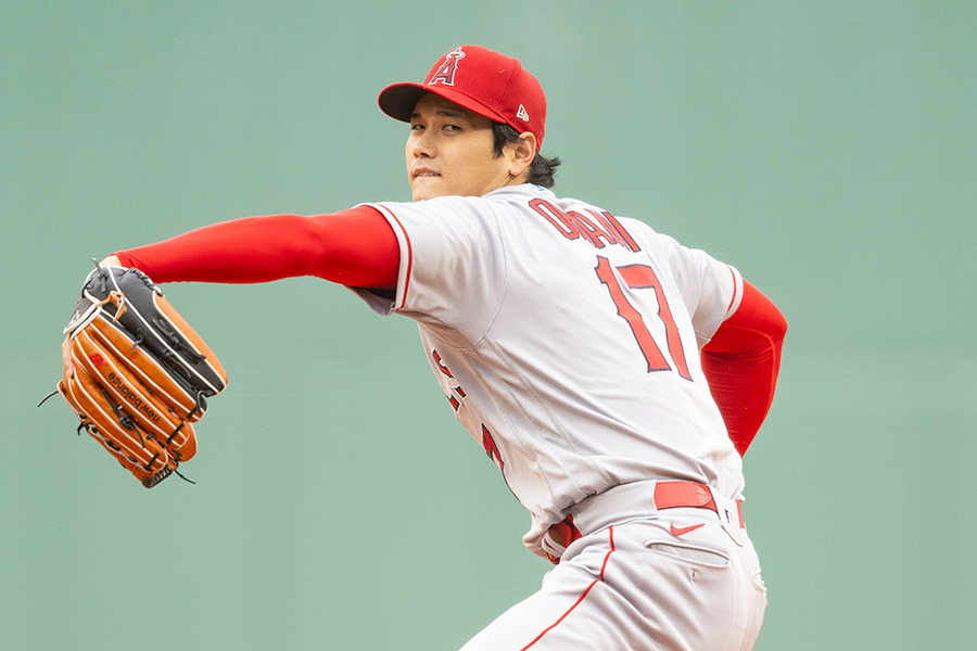 レッドソックス戦に先発したエンゼルス・大谷翔平【写真：Getty Images】