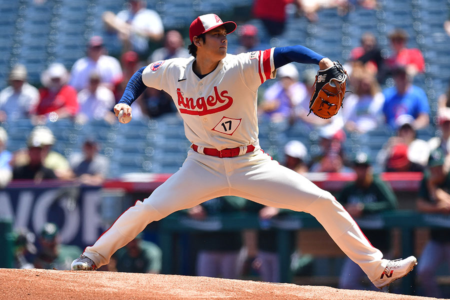 アスレチックス戦に先発したエンゼルス・大谷翔平【写真：ロイター】