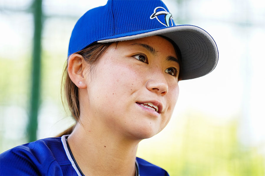 6月に渡米するエイジェック女子野球・吉田えり【写真：荒川祐史】