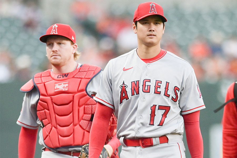 エンゼルス・大谷翔平（右）【写真：ロイター】