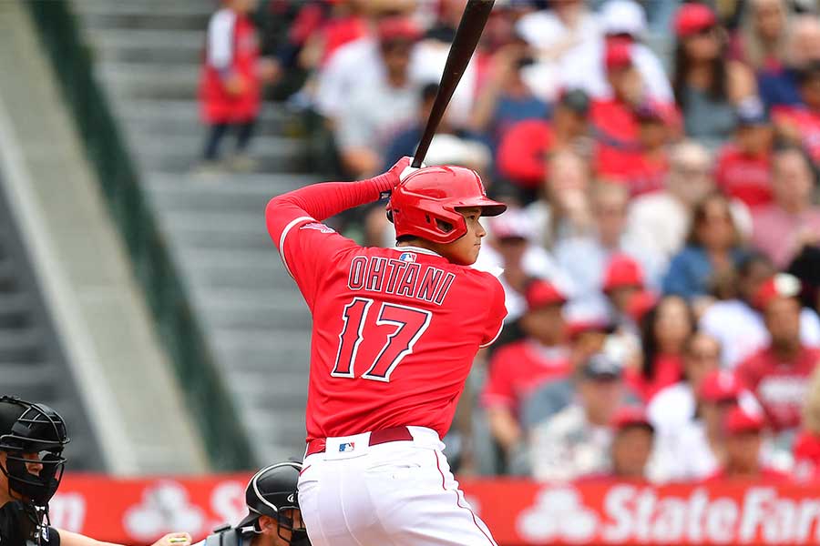 マーリンズ戦に出場したエンゼルス・大谷翔平【写真：ロイター】