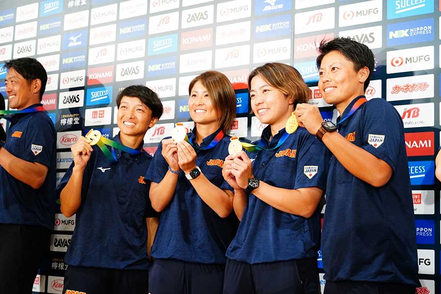 第3回BFA女子野球アジアカップで3連覇を果たした「侍ジャパン」女子代表【写真：荒川祐史】