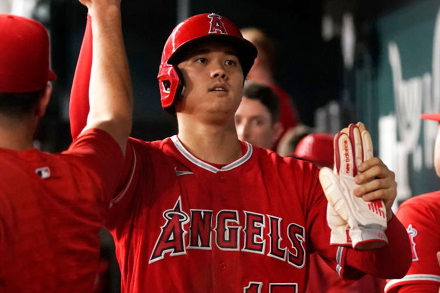 レンジャーズ戦に出場したエンゼルス・大谷翔平【写真：Getty Images】