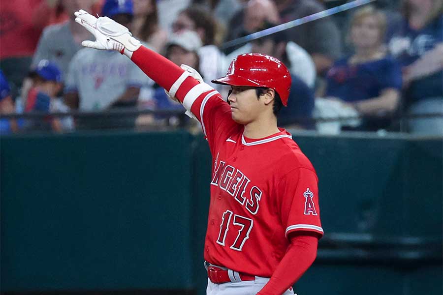 レンジャーズ戦に出場したエンゼルス・大谷翔平【写真：ロイター】