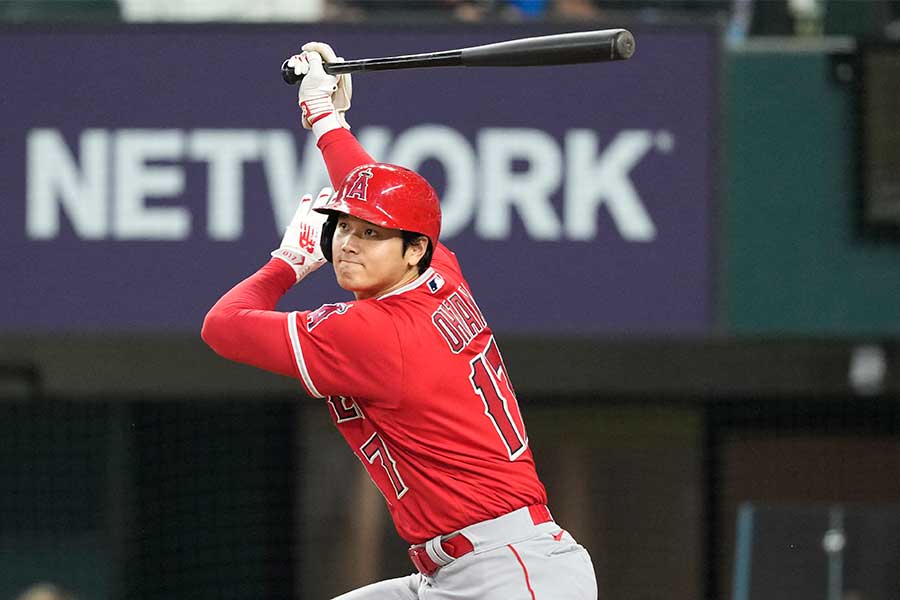 レンジャーズ戦に出場したエンゼルス・大谷翔平【写真：ロイター】