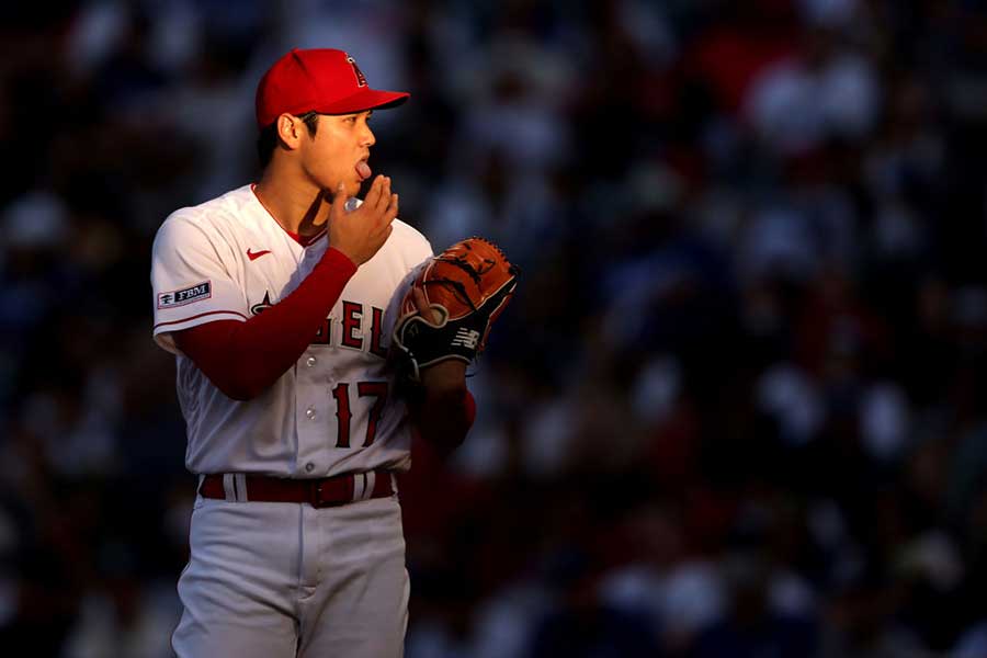 ドジャース戦に先発したエンゼルス・大谷翔平【写真：Getty Images】