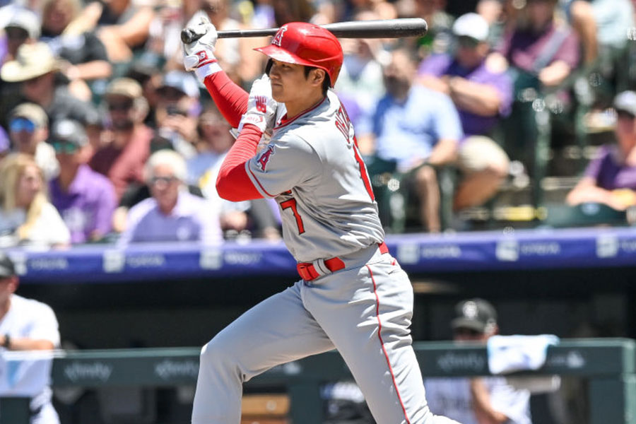 ロッキーズ戦に出場したエンゼルス・大谷翔平【写真：Getty Images】