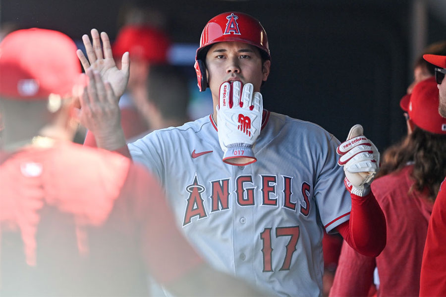 ロッキーズ戦に出場したエンゼルス・大谷翔平【写真：Getty Images】