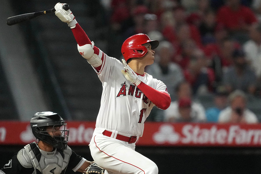 Wソックス戦で28号を放ったエンゼルス・大谷翔平【写真：ロイター】