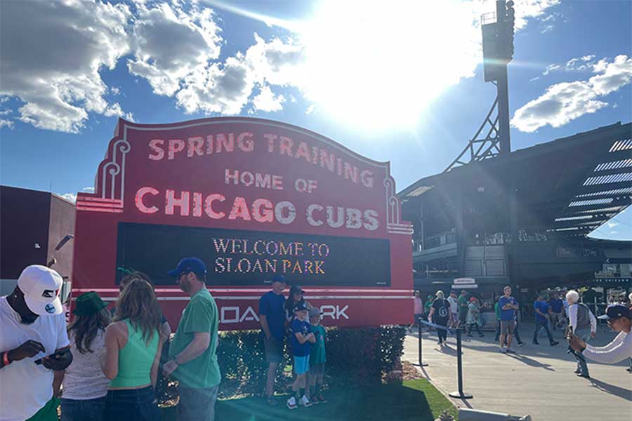 MLBのスプリングトレーニングが行われるSloan park【画像：パーソル パ・リーグTV】