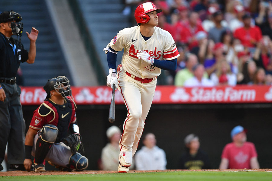 Dバックス戦に出場したエンゼルス・大谷翔平【写真：ロイター】