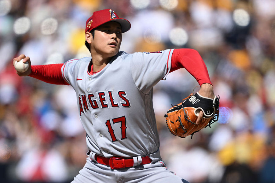 パドレス戦に登板したエンゼルス・大谷翔平【写真：Getty Images】