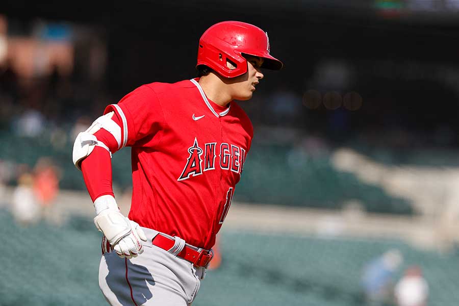 タイガース戦で2本塁打を放ったエンゼルス・大谷翔平【写真：ロイター】