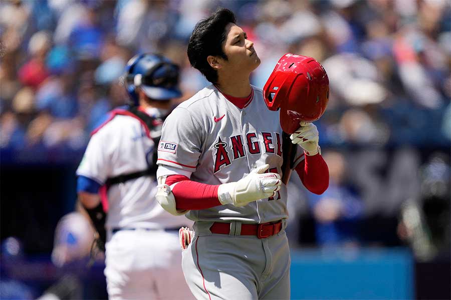 ブルージェイズ戦に出場したエンゼルス・大谷翔平【写真：ロイター】