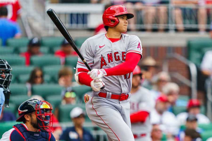 ブレーブス戦に出場したエンゼルス・大谷翔平【写真：Getty Images】