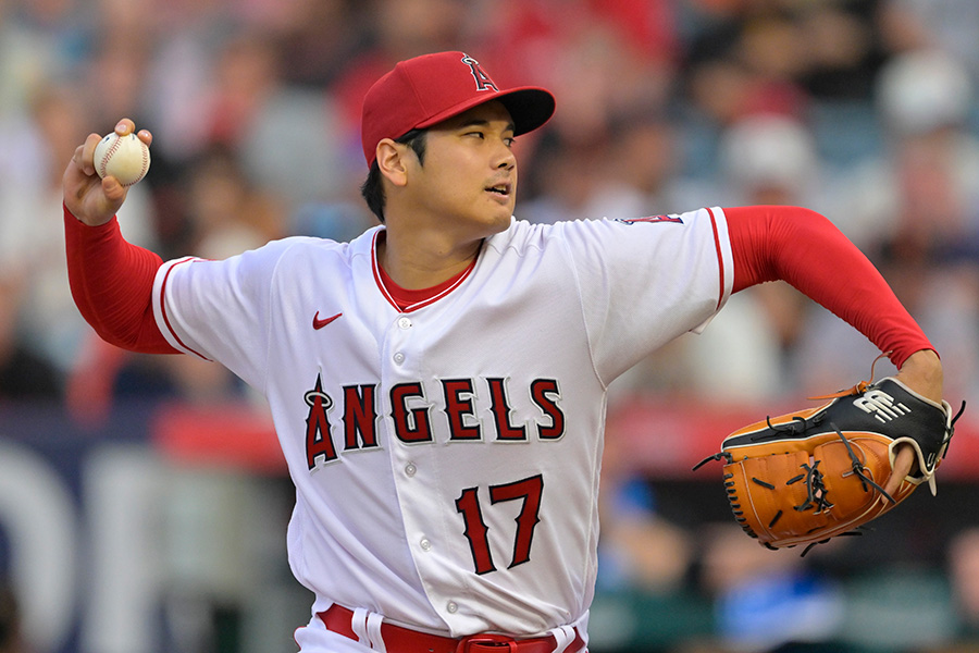 ジャイアンツ戦に先発したエンゼルス・大谷翔平【写真：Getty Images】