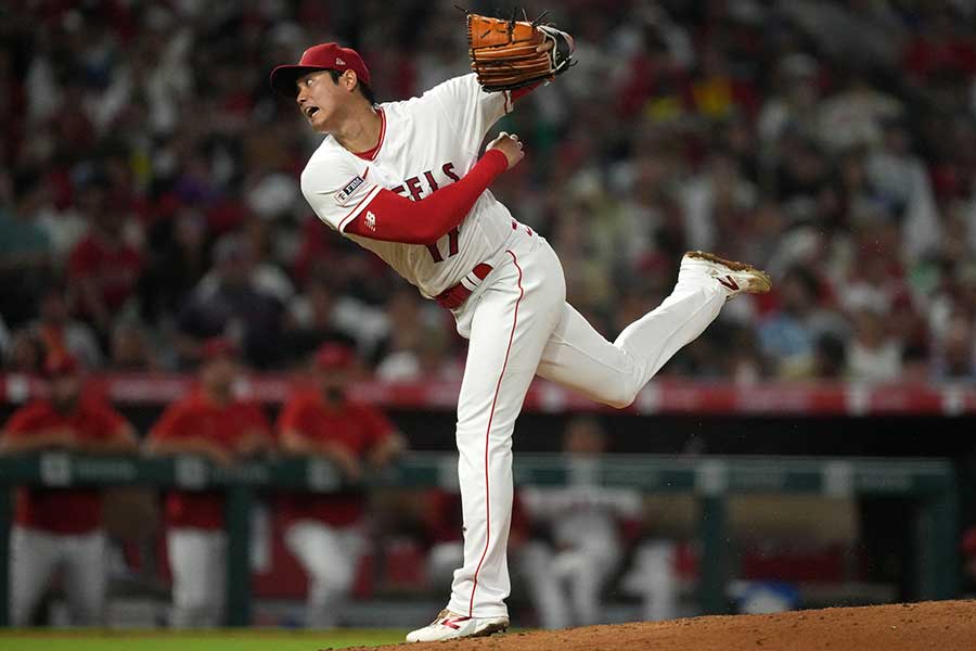 ジャイアンツ戦に先発し10勝目を挙げたエンゼルス・大谷翔平【写真：ロイター】