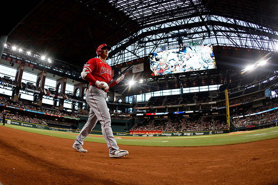 レンジャーズ戦に出場したエンゼルス・大谷翔平【写真：Getty Images】