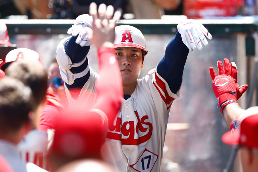 先制2ランを放ったエンゼルス・大谷翔平【写真：Getty Images】