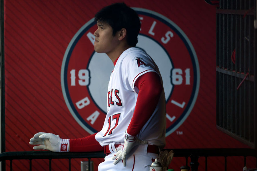 レッズとのWヘッダー第2戦に出場したエンゼルス・大谷翔平【写真：Getty Images】