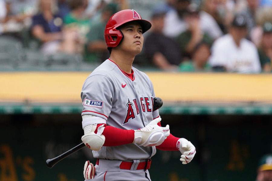 アスレチックス戦に出場したエンゼルス・大谷翔平【写真：Getty Images】