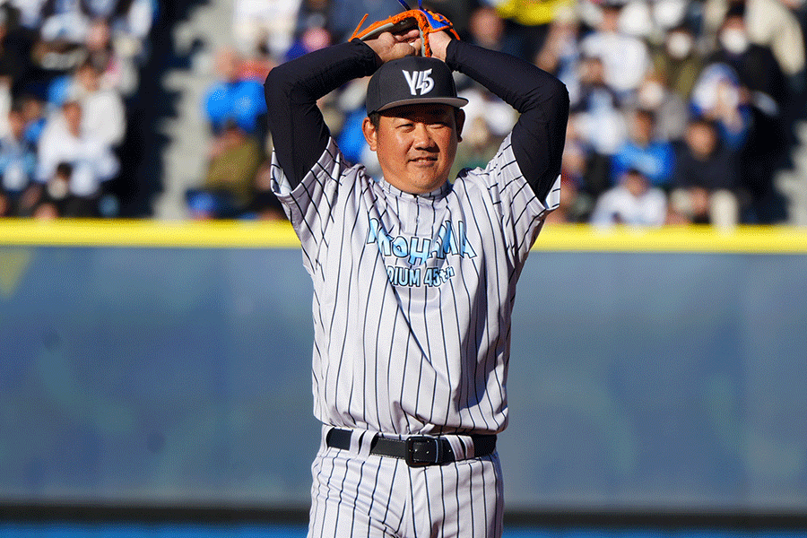 「YOKOHAMA STADIUM 45th DREAM MATCH」に参加した松坂大輔氏【写真：町田利衣】