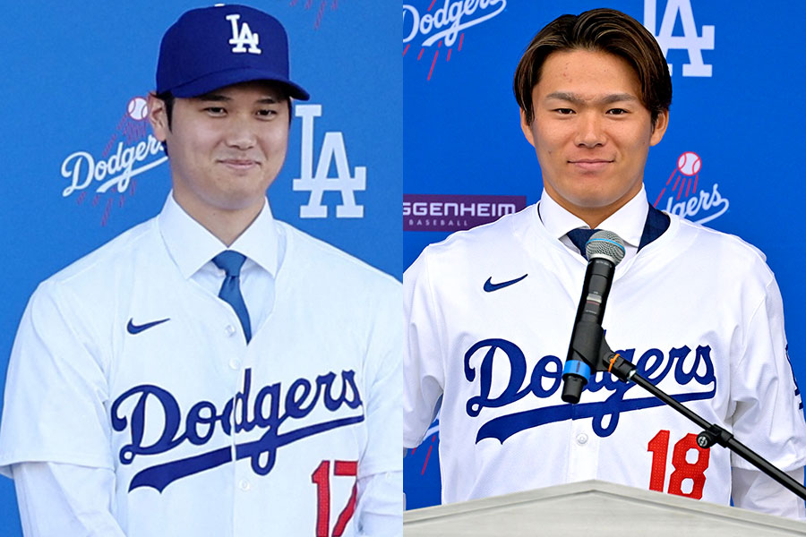 ドジャース・大谷翔平（左）と山本由伸【写真：ロイター】