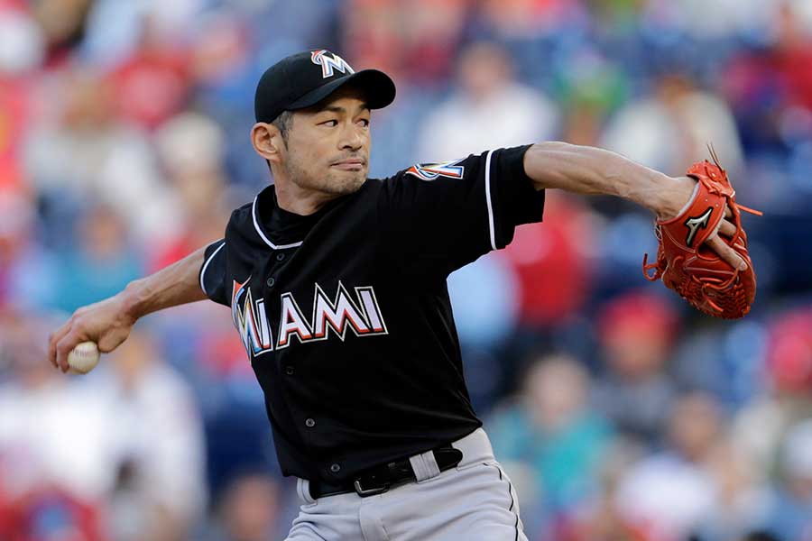 マーリンズ在籍時のイチロー氏【写真：Getty Images】