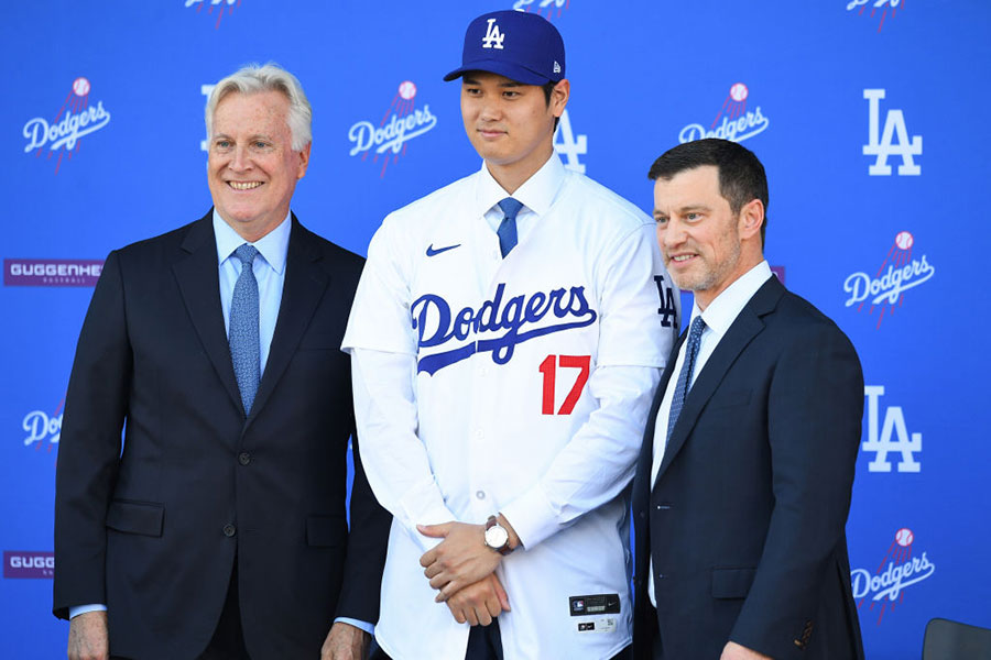 ドジャース・大谷翔平（中央）【写真：Getty Images】