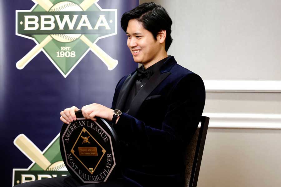 夕食会に出席したドジャース・大谷翔平【写真：Getty Images】