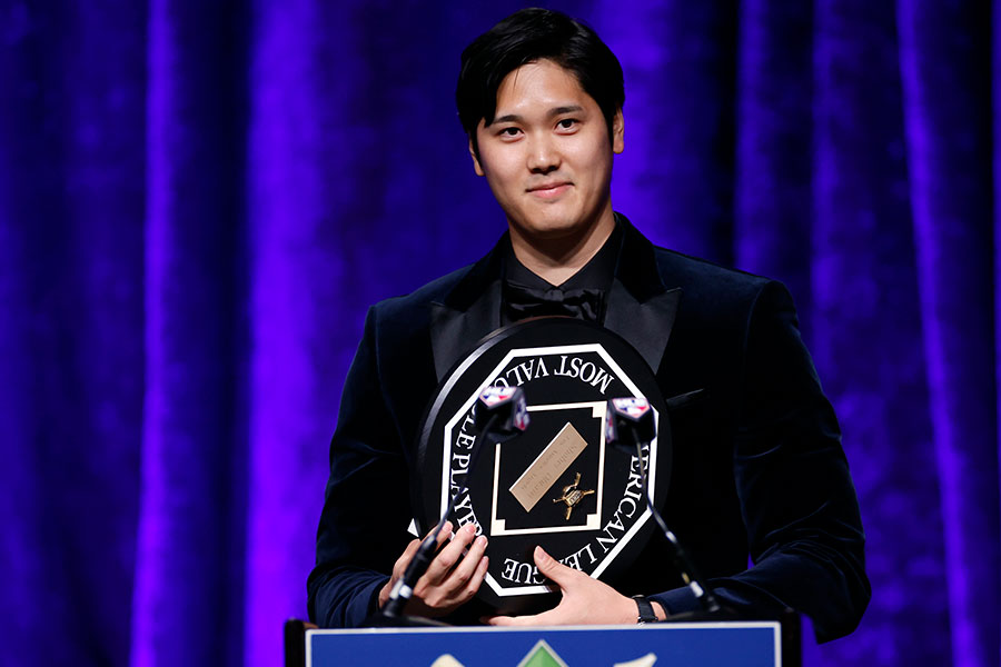 夕食会に出席したドジャース・大谷翔平【写真：Getty Images】