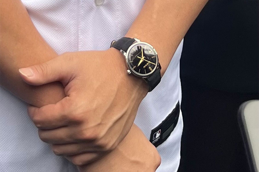ファンフェスタでドジャース・大谷翔平が着用していた腕時計【写真：小谷真弥】