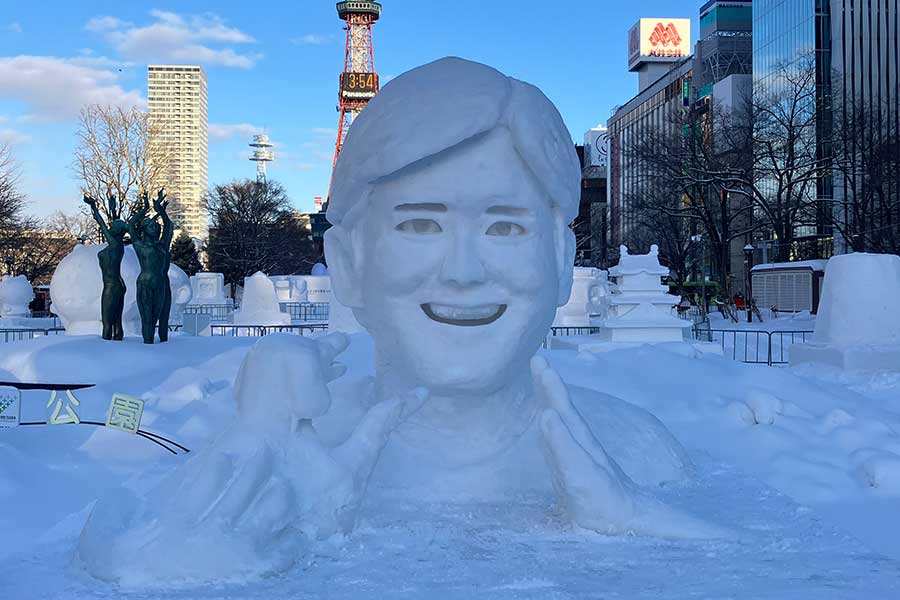 会場に展示された雪像【写真提供：さっぽろ雪まつり実行委員会】