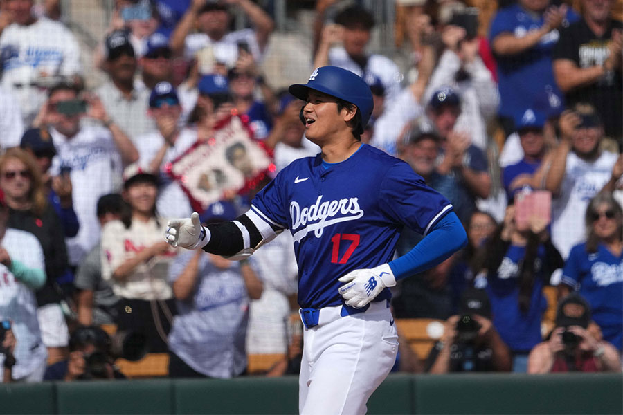 Wソックス戦で一発を放ったドジャース・大谷翔平【写真：ロイター】