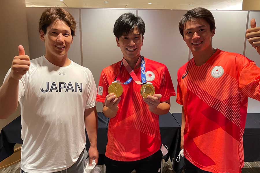 レッドソックス・吉田正尚、青田佑介氏、ドジャース・山本由伸（左から）【写真：本人提供】