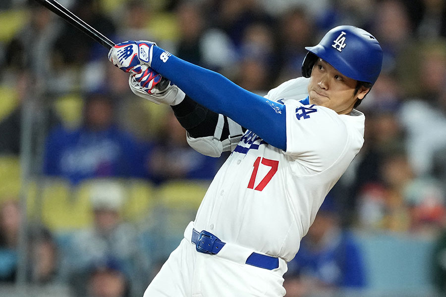 パドレス戦に出場したドジャース・大谷翔平【写真：ロイター】